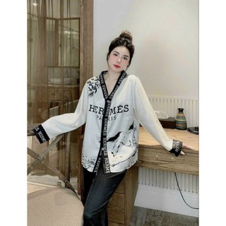 Bộ Pijama lụa xước dài