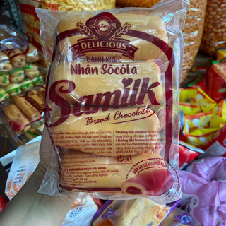 Bánh mì Samilk nhân vị cốm/ socola, túi 8 chiếc bánh mì khúc hàng mới
