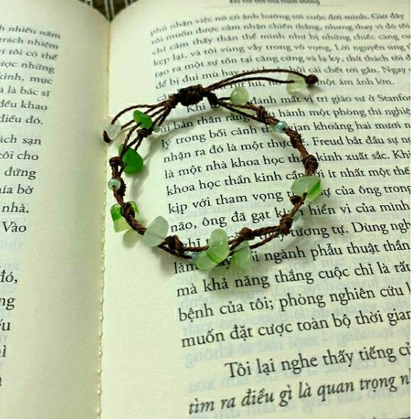 Vòng tay handmade tự nhiên lắc tay mix màu theo yêu cầu