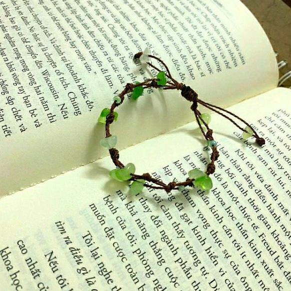 Vòng tay handmade tự nhiên lắc tay mix màu theo yêu cầu