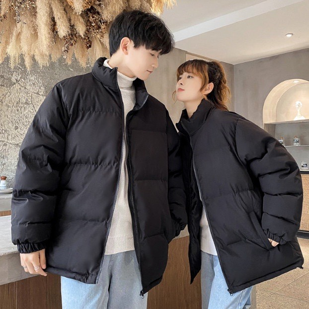 Áo Khoác Unisex, Áo Khoác Phao Nam Nữ Hàng Trần Bông 3 Lớp Dày Dặn Phong Cách Hàn