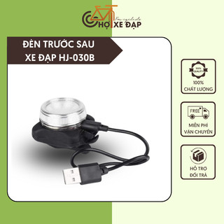  Đèn Trước Sau HJ-030B Gắn Xe Đạp Thể Thao Kèm Cáp Sạc Siêu Sáng Chống Nước