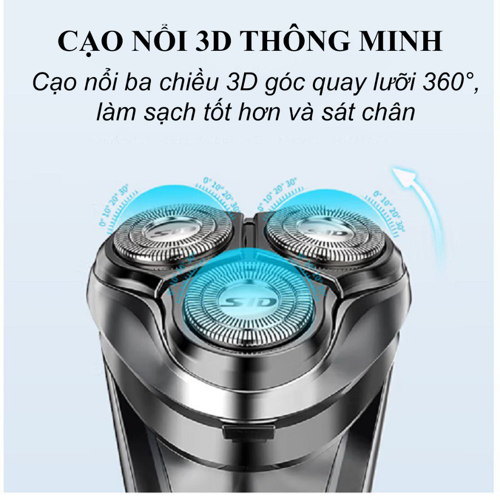 Máy cạo râu SID RS7350 công suất 8W mạnh mẽ cạo sạch râu sát chân