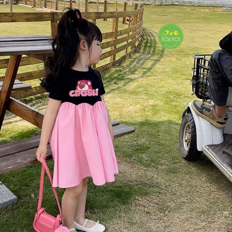 Đầm Gấu Dâu Bé Gái