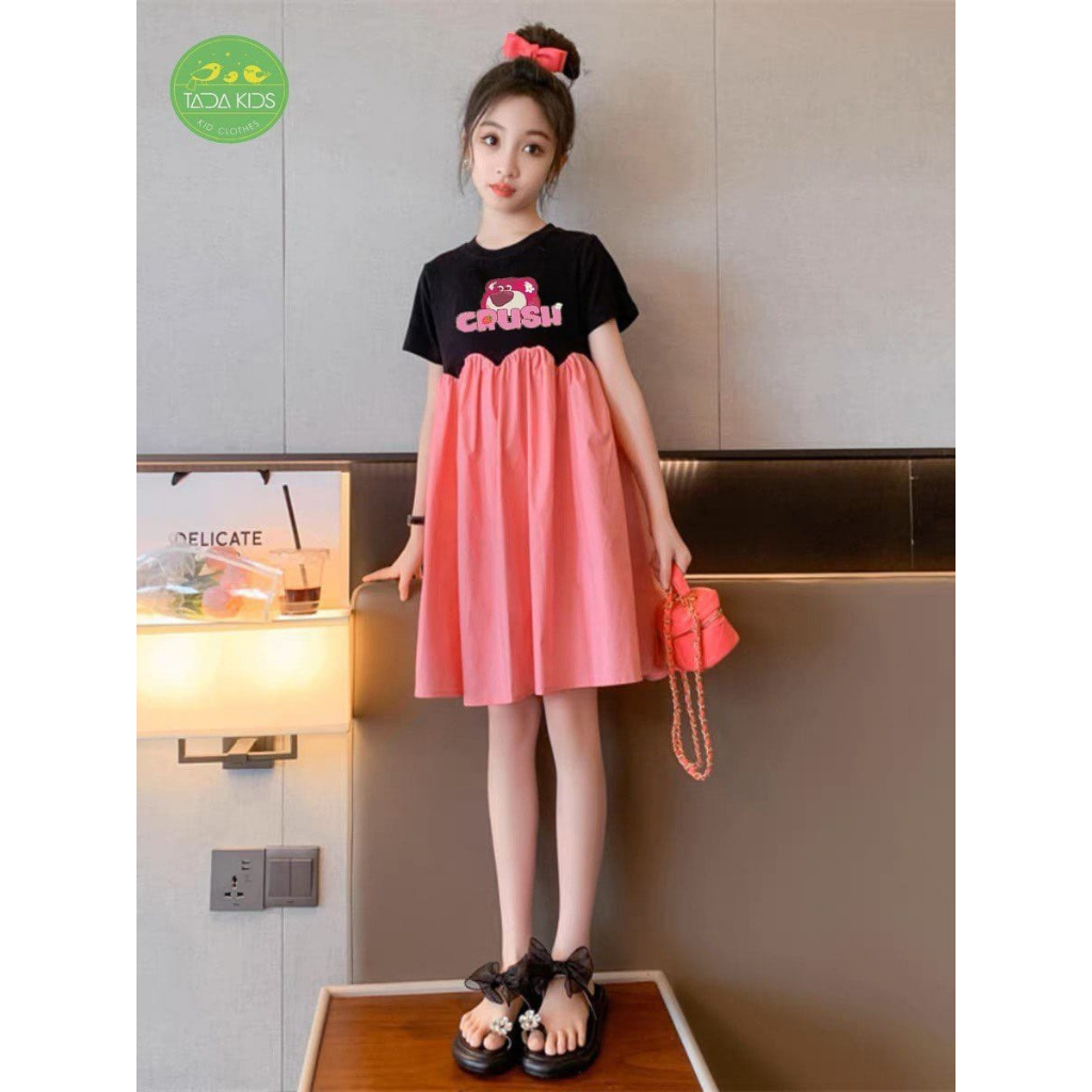Đầm Gấu Dâu Bé Gái