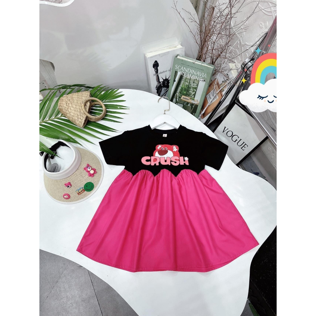Đầm Gấu Dâu Bé Gái