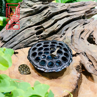 Lư đài sen xông nhang trầm hương, trang trí không gian thờ cúng trà đạo