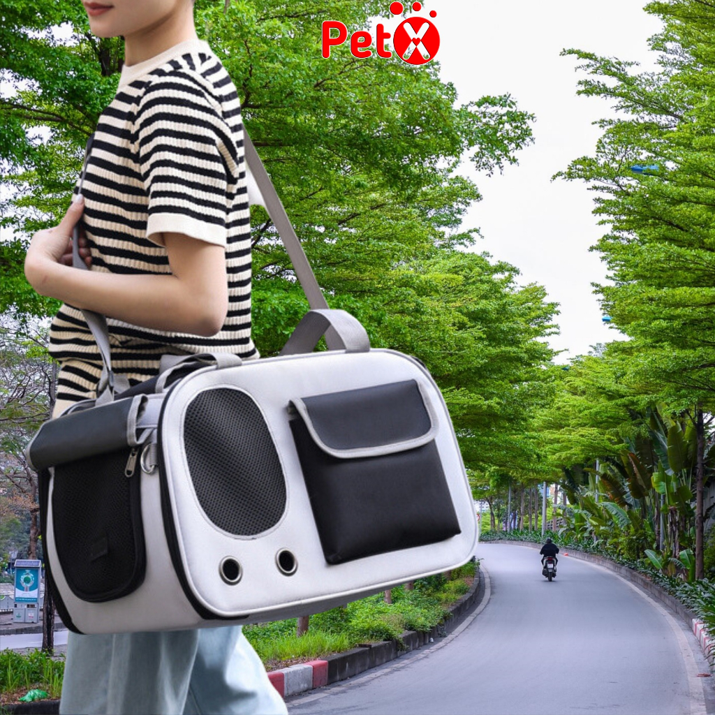 Túi vận chuyển chó mèo thỏ thú cưng xách tay đeo vai giá rẻ PetX