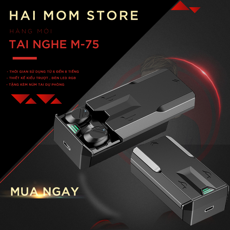 Tai nghe gaming bluetooth M-75 , độ chễ thấp, chống ồn, kháng nước | Shopee  Việt Nam