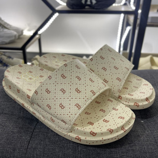 Dép MLB chính hãng - Dép MLB Chunky Mound Diamond Monogram Boston Red Sox Cream