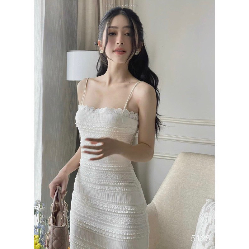 ĐẦM DÂY BODY MAXXI XỐP DÀI PHỐI REN TRƯỚC NGỰC