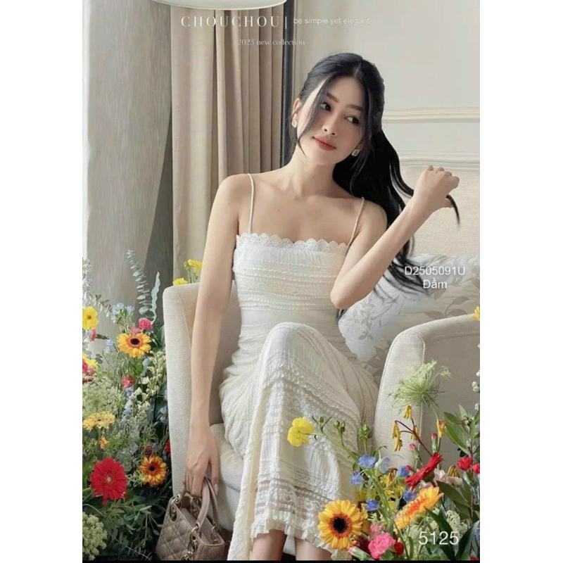 ĐẦM DÂY BODY MAXXI XỐP DÀI PHỐI REN TRƯỚC NGỰC