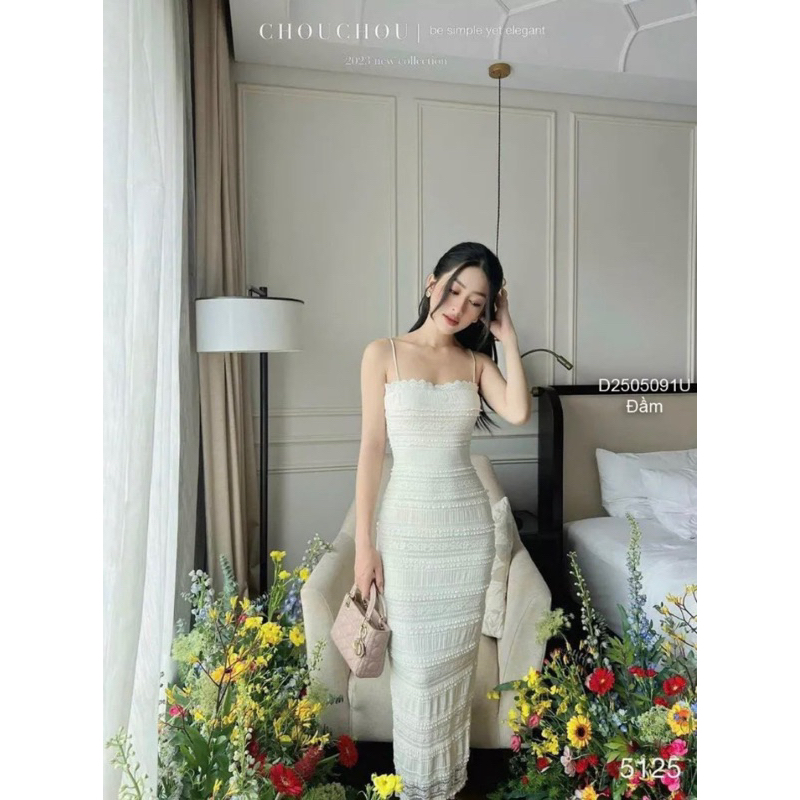 ĐẦM DÂY BODY MAXXI XỐP DÀI PHỐI REN TRƯỚC NGỰC