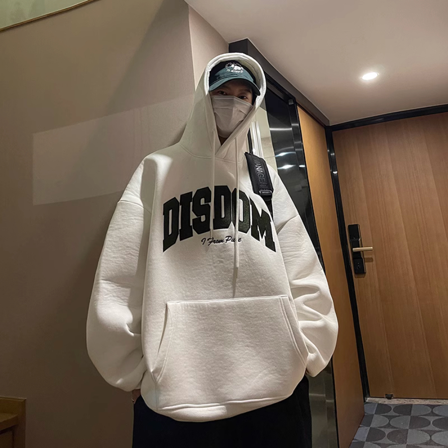 Khoác Nỉ Hoodie Logo Thêu DISDOM Unisex Form Rộng Chất Nỉ Bông Dày Hot Trend - Azura Store