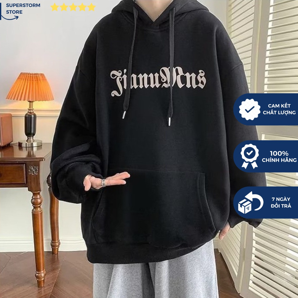 Khoác Nỉ Hoodie Unisex Form Rộng TIAMU Chất Nỉ Dày Hot Trend - Azura Store