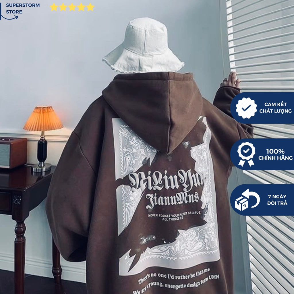 Khoác Nỉ Hoodie Unisex Form Rộng TIAMU Chất Nỉ Dày Hot Trend - Azura Store