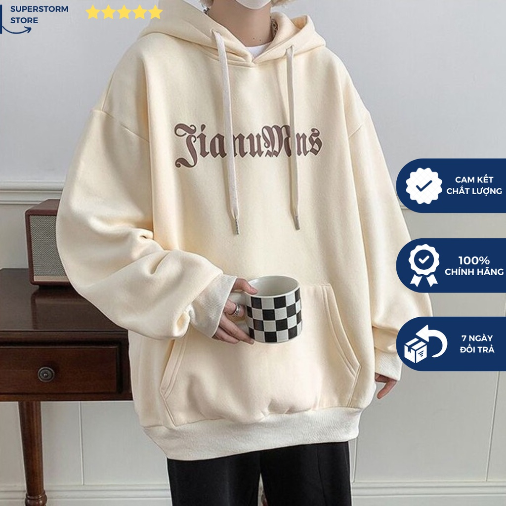 Khoác Nỉ Hoodie Unisex Form Rộng TIAMU Chất Nỉ Dày Hot Trend - Azura Store