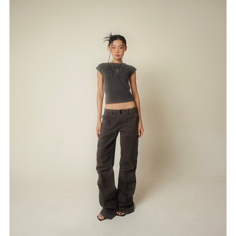 Áo thun dáng dài cổ thuyền BASIC STAN TOP - THESTAN