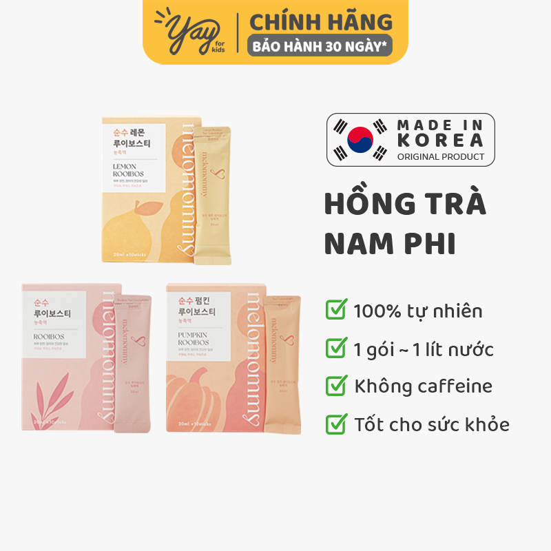 Hồng Trà Nam Phi Rooibos Nguyên Chất Dành Cho Phụ Nữ Mang Thai Melomommy (10 Gói/ Hộp) [CHÍNH HÃNG HÀN QUỐC]