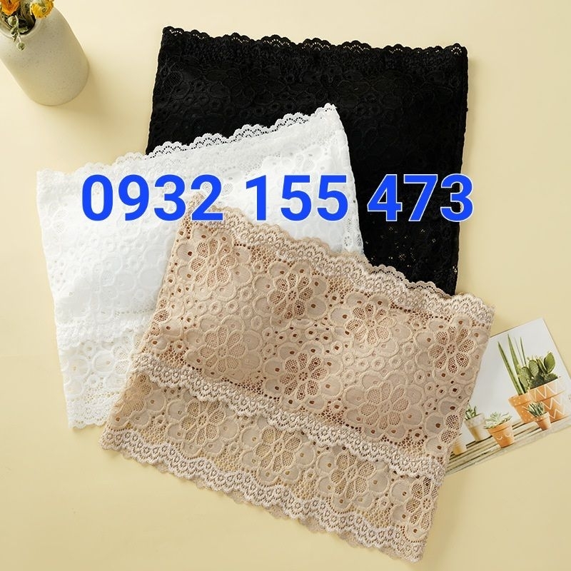 🔴Áo ống 0159 nguyên bảng ngang không gài bra quây ngực không dây ống ren