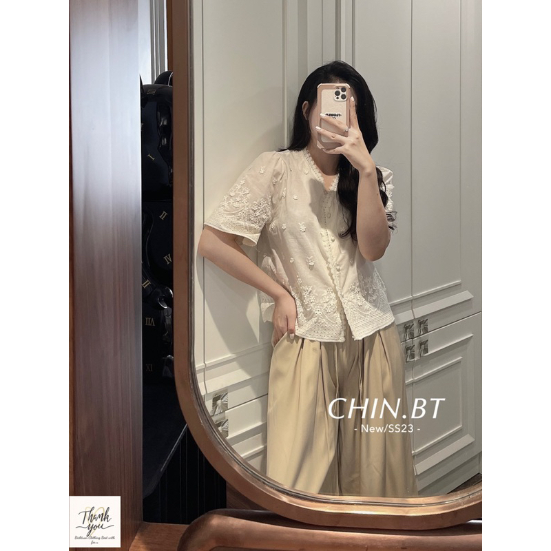 Áo Sơmi Boy Thêu Hoa Nổi QC L1