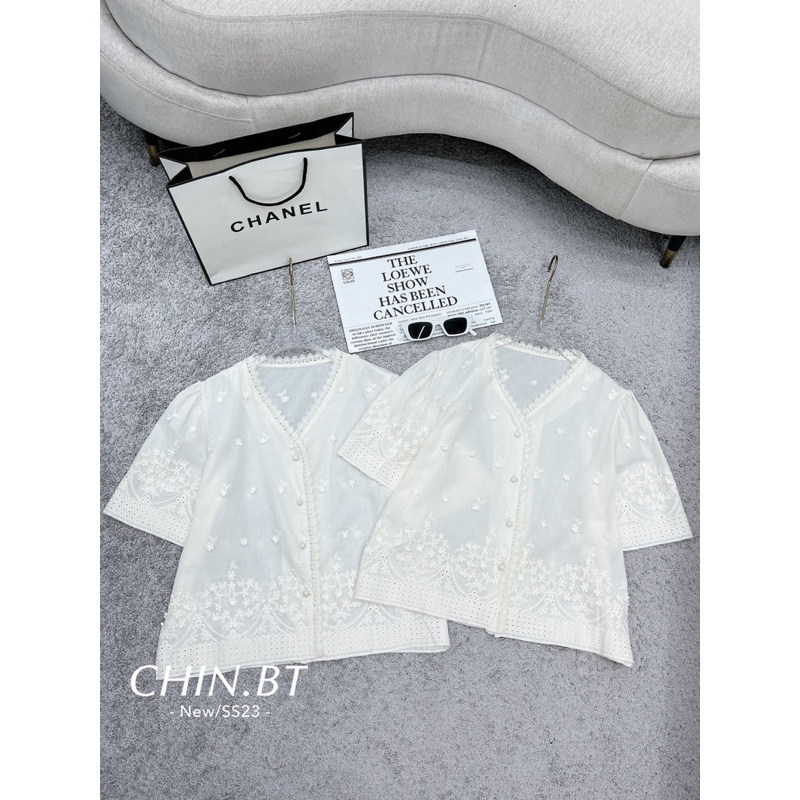 Áo Sơmi Boy Thêu Hoa Nổi QC L1