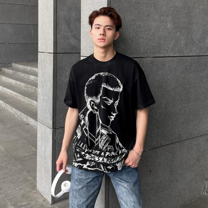 Áo thun nowsg NEEDS OF WISDOM Punk Kid Tee hàng cotton 4 chiều kun shop unisex