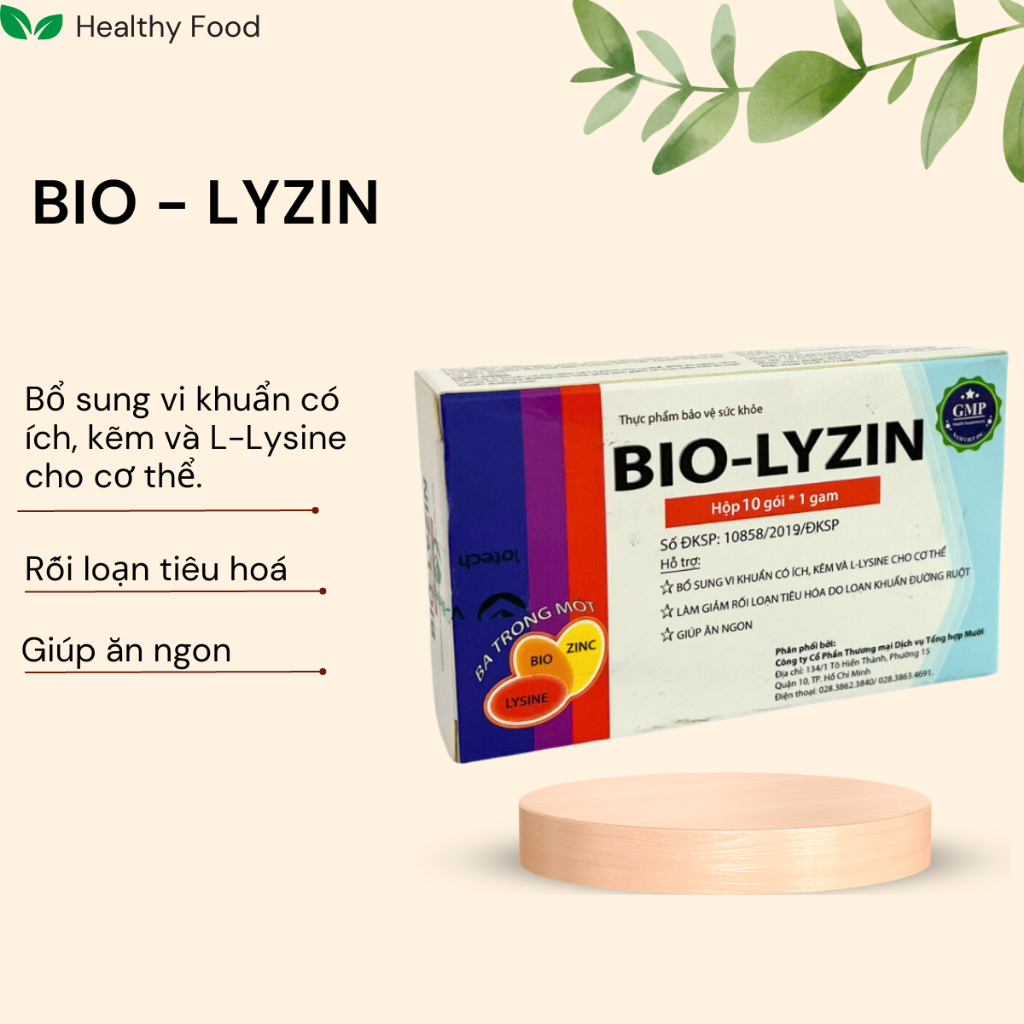Bio-Lyzin - Cốm vi sinh bổ sung lợi khuẩn, kẽm và Lysine giúp ăn ngon, giảm rối loạn tiêu hoá