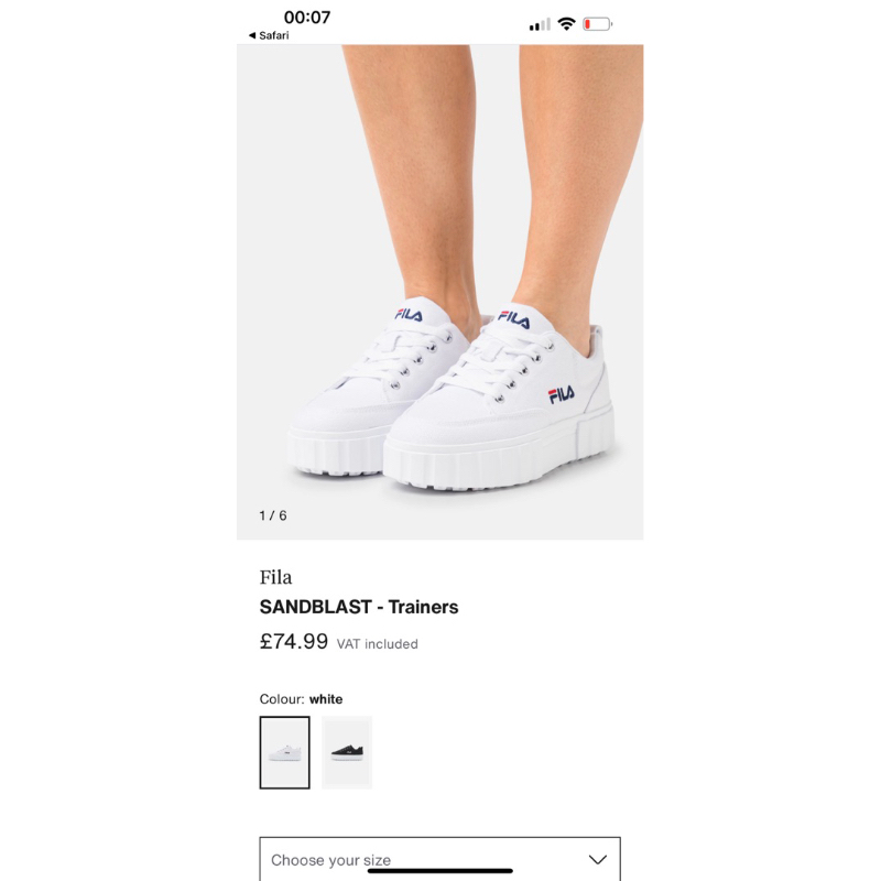 Giày F.I.L.A RAY SANDBLAST LOW, Chính Hãng💯