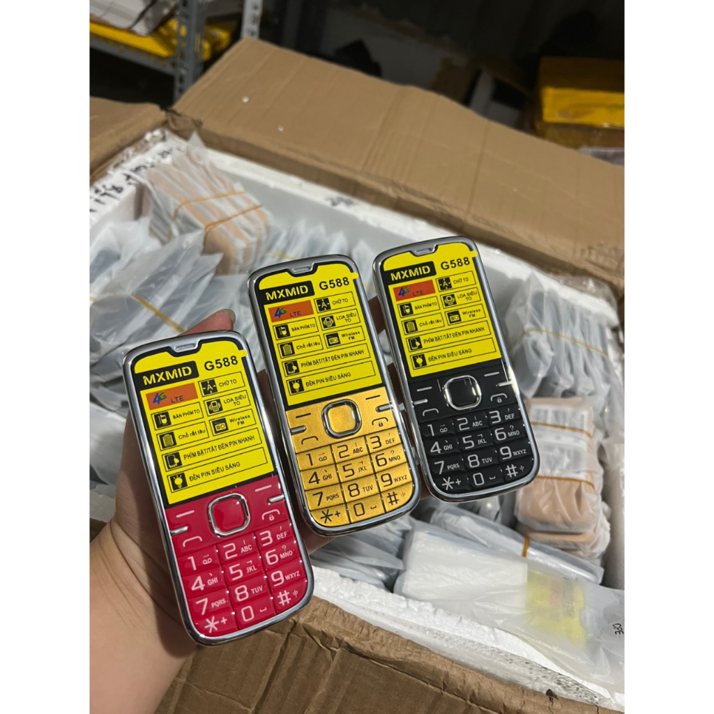 ĐIỆN THOẠI BÀN PHÍM G588 4G Full Box Loa To,Sóng Căng,Pin Trâu