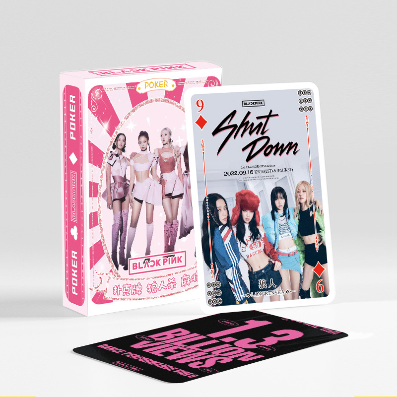 Bài BlackPink 52 lá poker dạng thẻ Lomo card bo góc Shut Down Album Thần Tượng Kpop