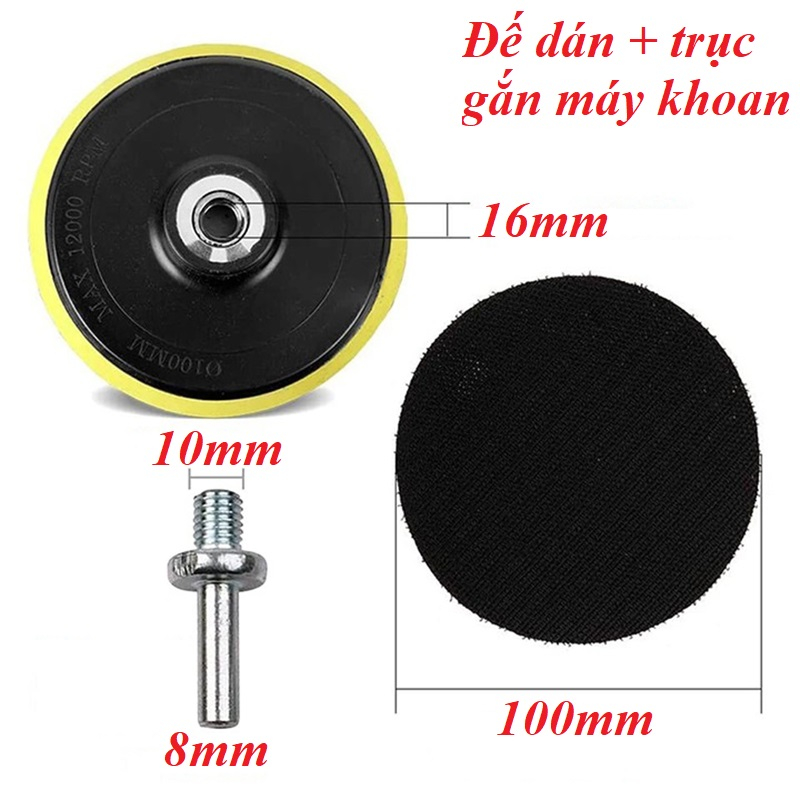 Đĩa mài đĩa chà nhám đánh bóng đá hoa cương , gạch , bê tông 100mm