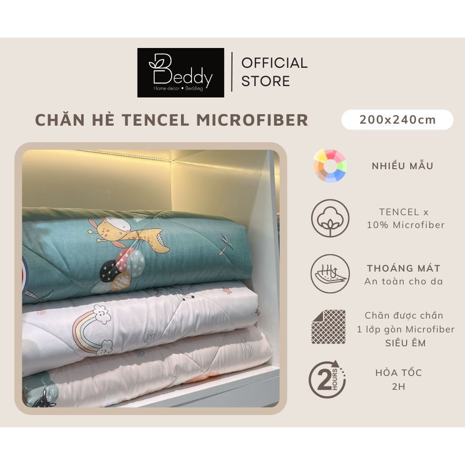 (CHĂN LẺ) Chăn chần TENCEL MICROFIBER 200x250cm [NHIỀU MẪU]