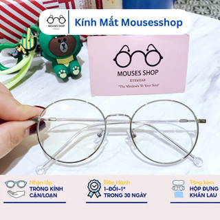 Gọng kính kim loại mắt tròn nam nữ Mousesshop phù hợp mặt to càng kính nhẹ nhàng màu sắc thời trang 2626