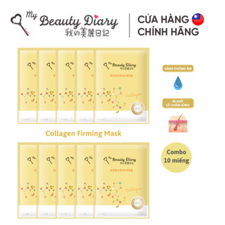 Combo 10 miếng lẻ Mặt nạ săn chắc trắng sáng da My Beauty Diary Đài Loan Collagen Firming Mask 23ml/Miếng