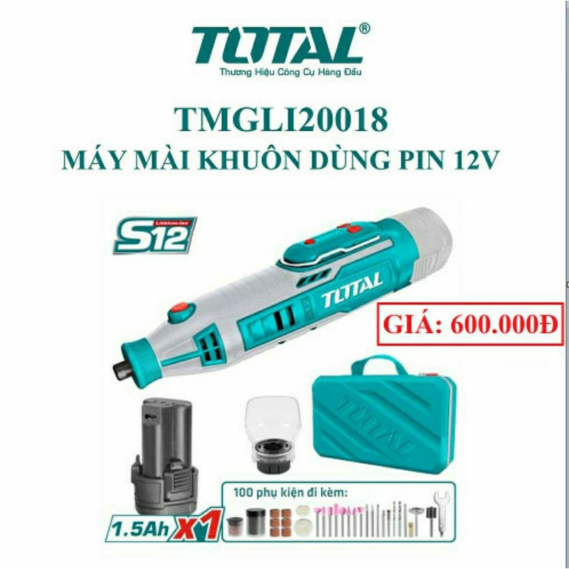 TGMLI20018 Máy mài khuôn dùng pin 12V total