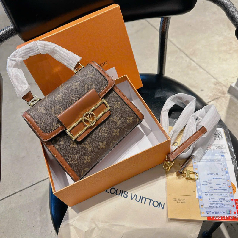 Túi quai xách #lv dauphine 2 màu sang chảnh 20cm có hộp