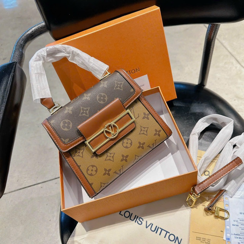 Túi quai xách #lv dauphine 2 màu sang chảnh 20cm có hộp