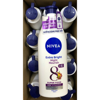 Sữa dưỡng thể trắng da Nivea Extra White Night Nourish 350ml