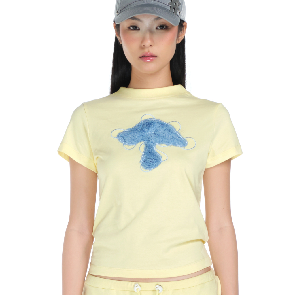 Áo vàng nấm xanh dương HeartBurn