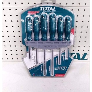 Bộ tuốc nơ vít dẹp và bake 6 chi tiết total tdc250601