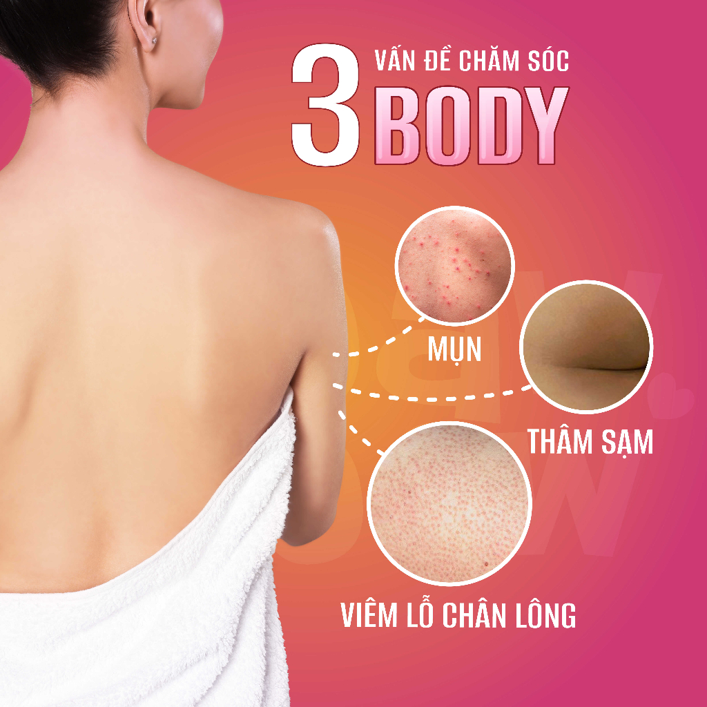 Scrub tẩy tế bào chết muối hồng làm sáng da vùng mông, cải thiện thâm mụn, mịn màng MOAW MOAW 250g