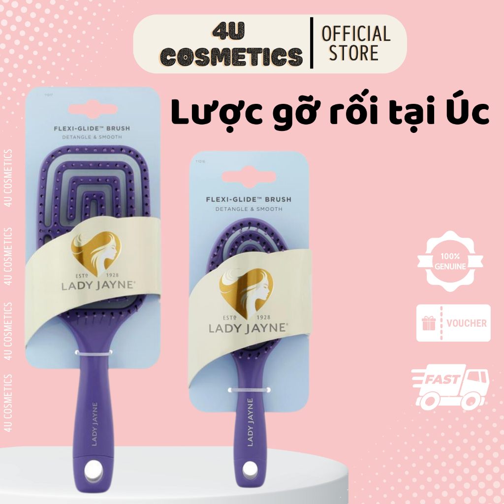 Lược gỡ rối detangling brush LADY JAYNE bản dude WET Brush