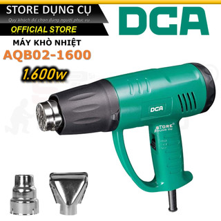 1600w máy khò nhiệt dca aqb02-1600, máy khò thổi hơi nóng 1600w, thổi nhiệt dán ni lông, decal, phim cách nhiệt ô tô, xe