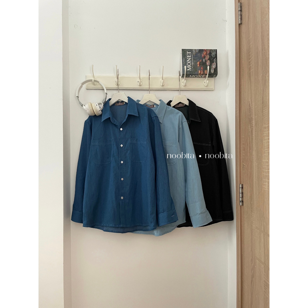 NOOBITA - Sơ mi tay dài vải denim mềm 7733