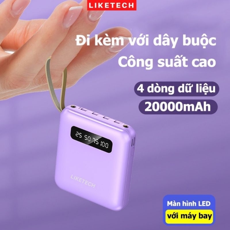 Sạc dự phòng 20000mAh 4đầu ra 4 thiết bị