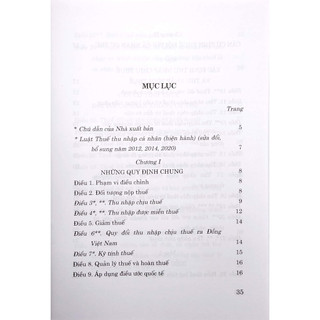 Sách - Luật Thuế Thu Nhập Cá Nhân (Hiện Hành) (Sửa Đổi, Bổ Sung Năm 2012, 2014, 2020)