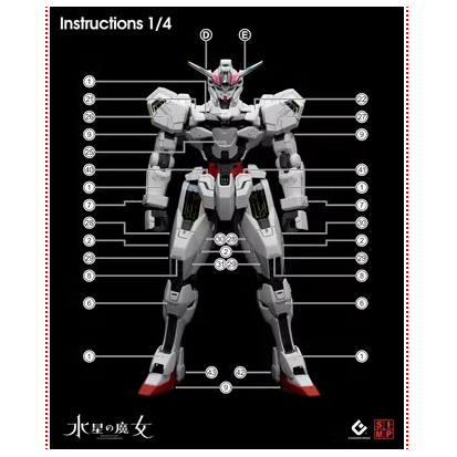 Decal nước thường - huỳnh quang phát sáng custom mô hình HG Calibarn - tạo độ sắc nét chi tiết cho mô hình