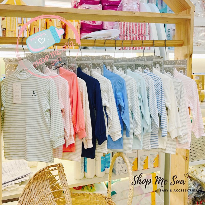 Mẫu kẻ mới MOON Áo giữ nhiệt chất liệu petit