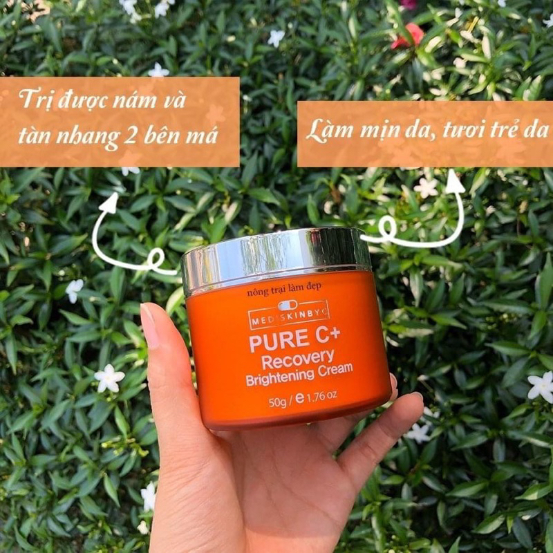 KEM VÀ SERUM PURE C MEDISKINBYC HÀN DƯỠNG TRẮNG SÁNG MỊN DA